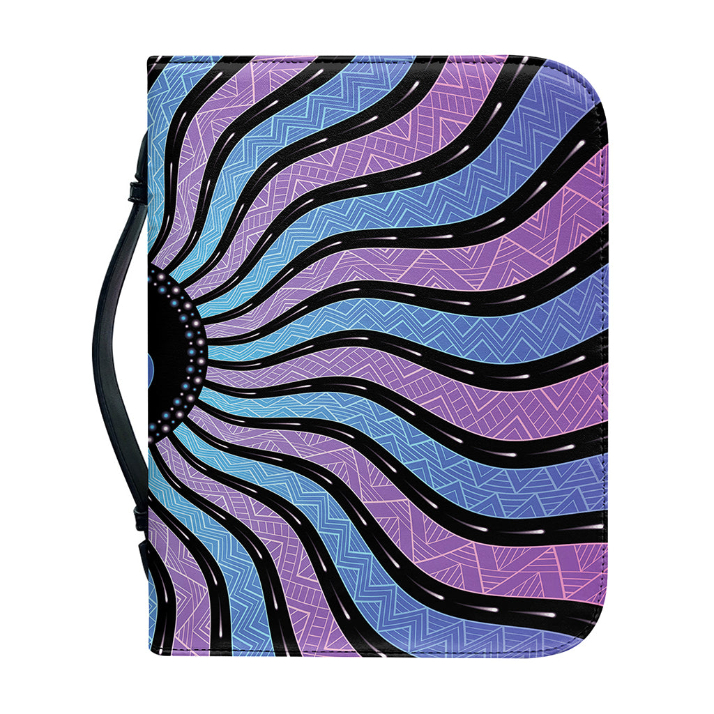 Psychedelic Om Print Leather Bible Cover