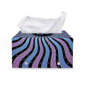 Psychedelic Om Print Leather Tissue Box Cover