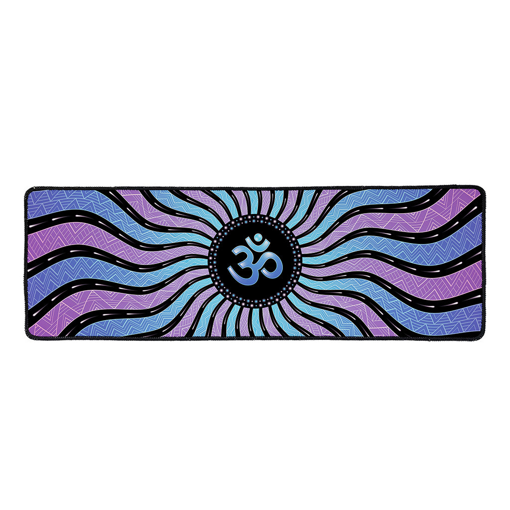Psychedelic Om Print Long Kitchen Mat