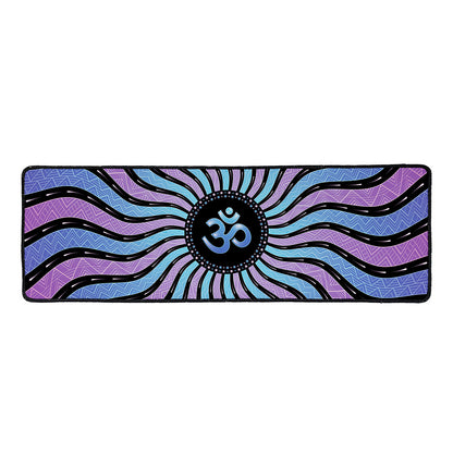 Psychedelic Om Print Long Kitchen Mat