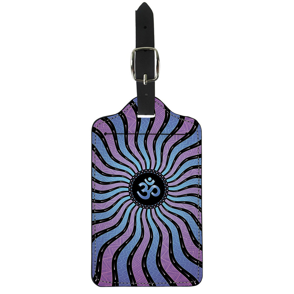 Psychedelic Om Print Luggage Tag