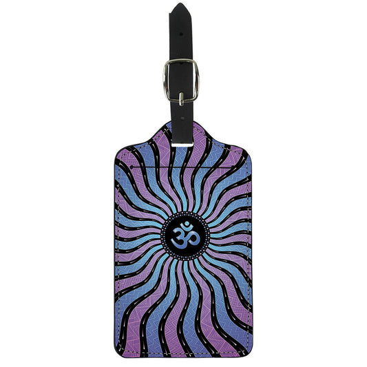 Psychedelic Om Print Luggage Tag