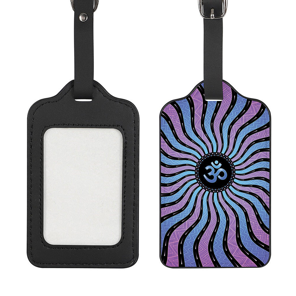 Psychedelic Om Print Luggage Tag