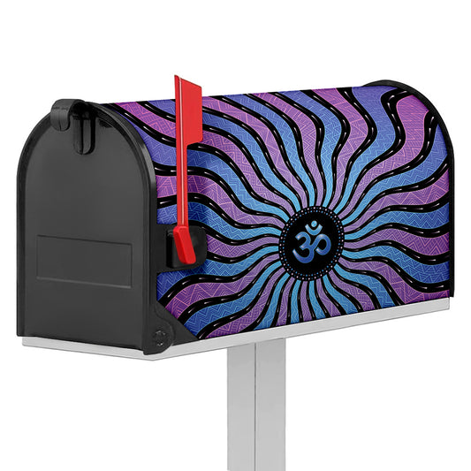 Psychedelic Om Print Mailbox Cover