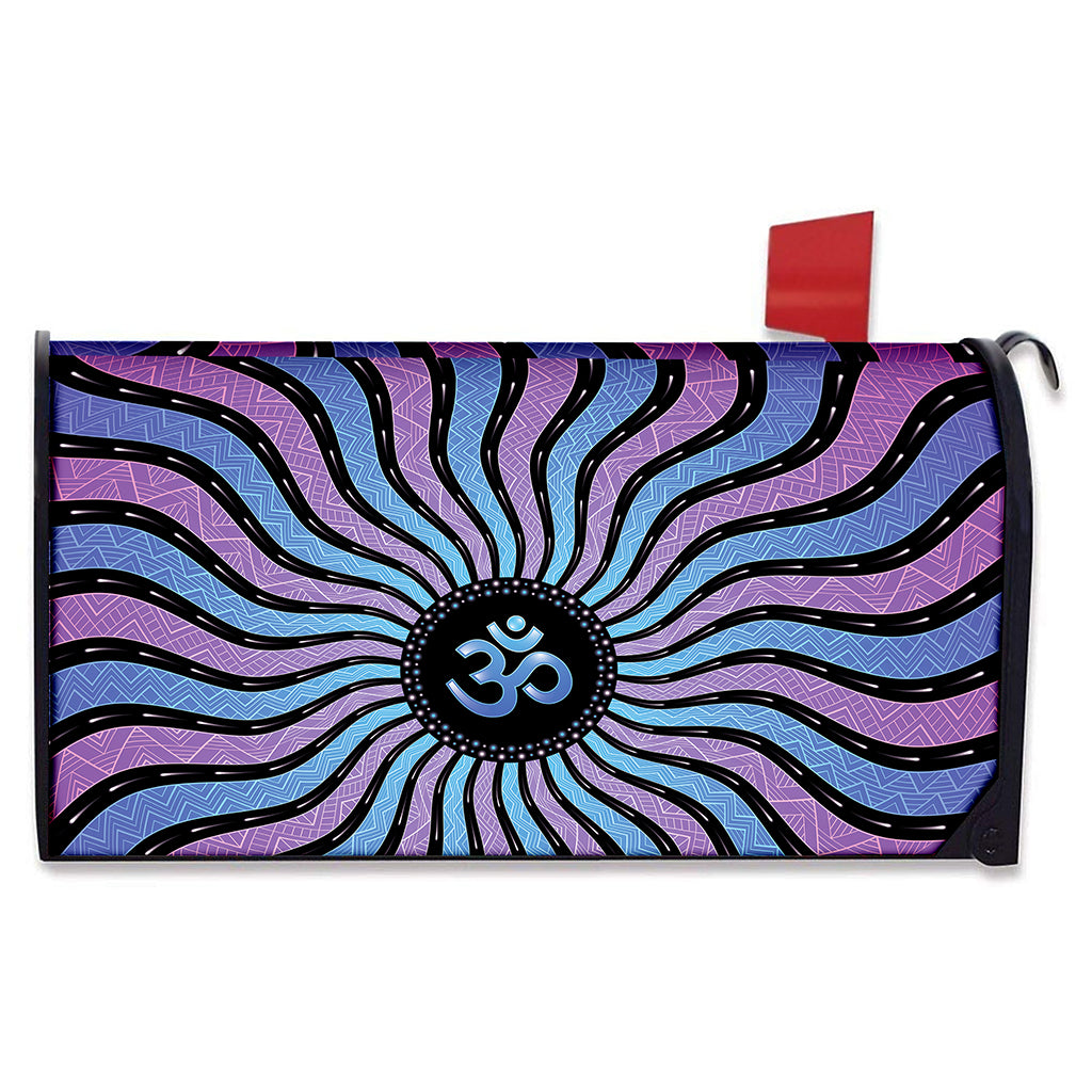 Psychedelic Om Print Mailbox Cover