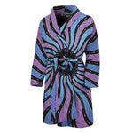 Psychedelic Om Print Men's Bathrobe