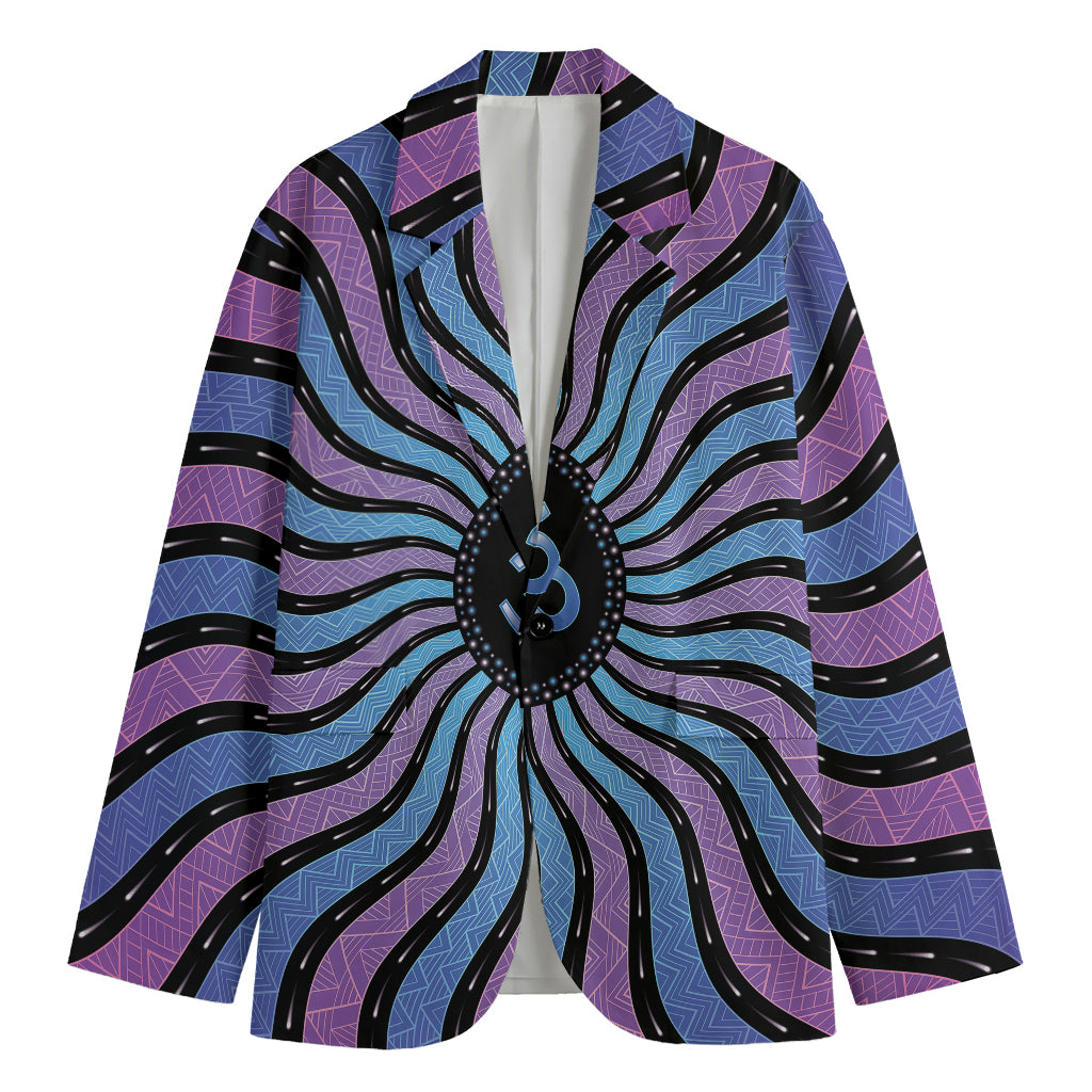 Psychedelic Om Print Men's Blazer