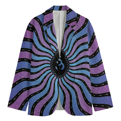 Psychedelic Om Print Men's Blazer