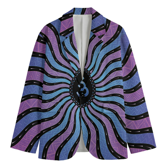 Psychedelic Om Print Men's Blazer