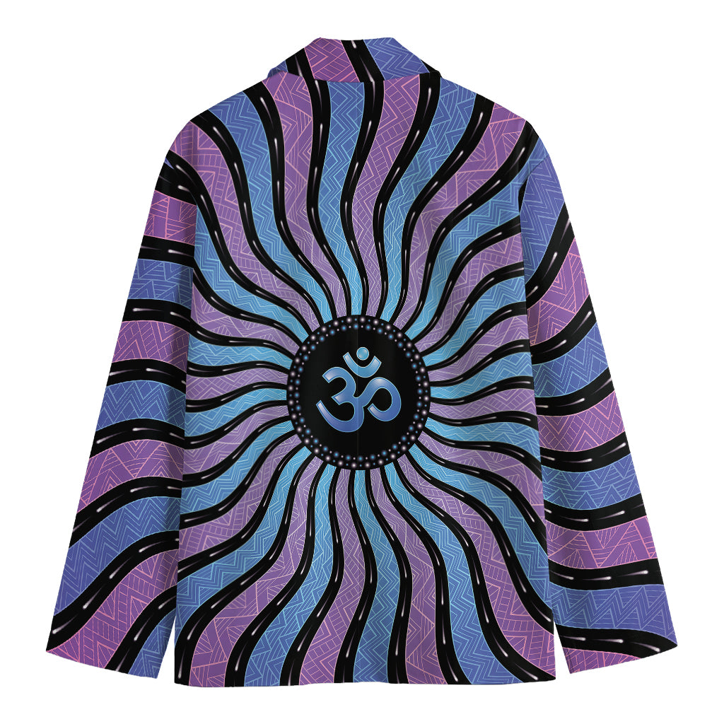Psychedelic Om Print Men's Blazer