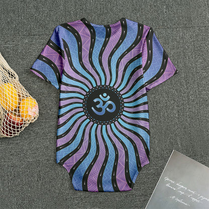 Psychedelic Om Print Men's Bodysuit