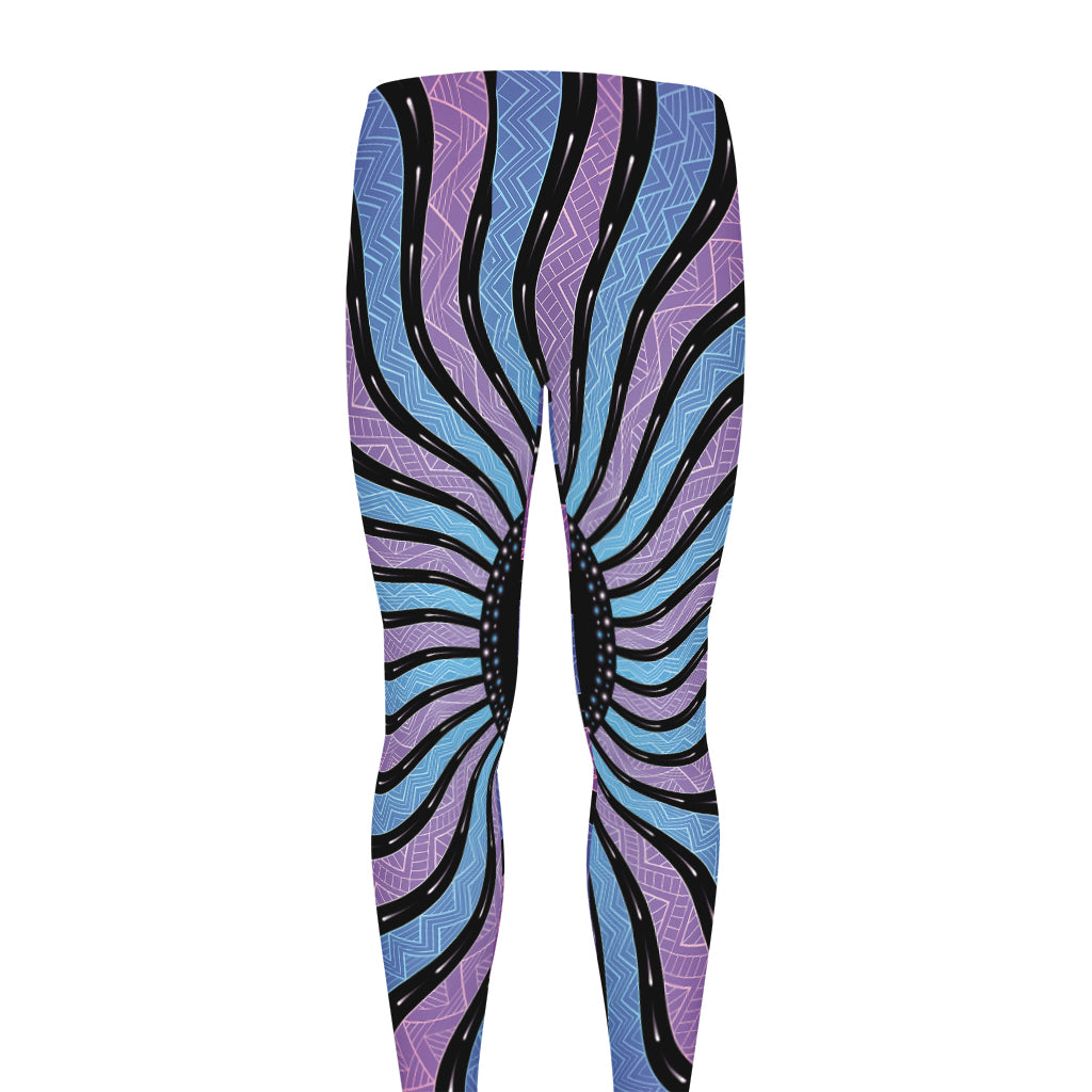 Psychedelic Om Print Men's leggings