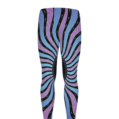 Psychedelic Om Print Men's leggings