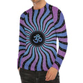 Psychedelic Om Print Men's Long Sleeve Rash Guard