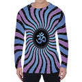 Psychedelic Om Print Men's Long Sleeve T-Shirt
