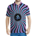 Psychedelic Om Print Men's Polo Shirt