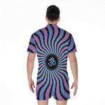 Psychedelic Om Print Men's Rompers