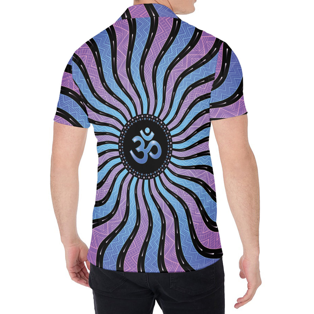 Psychedelic Om Print Men's Shirt