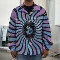 Psychedelic Om Print Men's Shirt Jacket