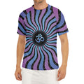 Psychedelic Om Print Men's Short Sleeve Rash Guard