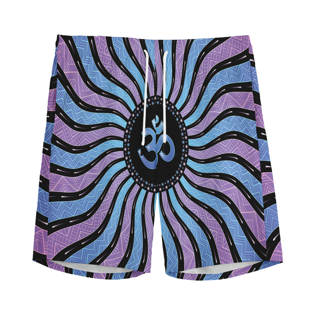 Psychedelic Om Print Men's Sports Shorts