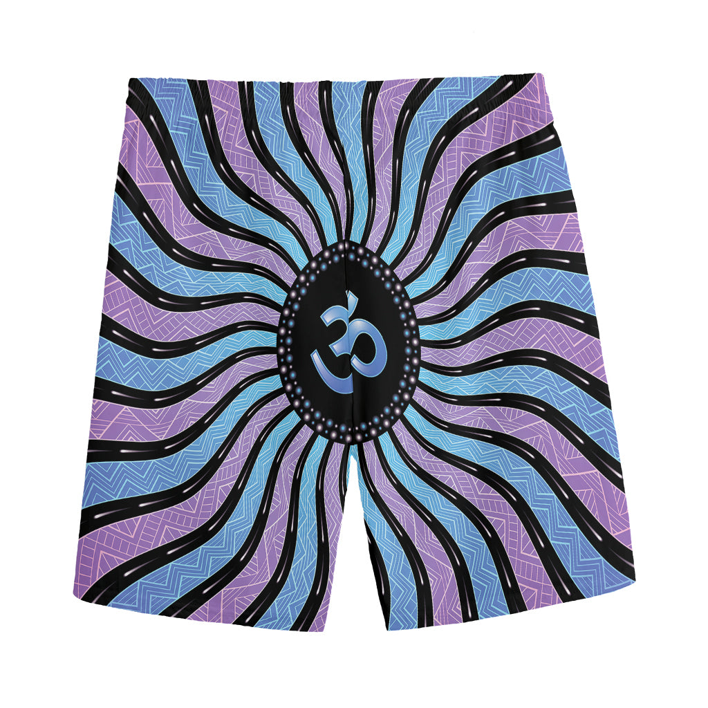 Psychedelic Om Print Men's Sports Shorts