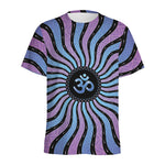 Psychedelic Om Print Men's Sports T-Shirt