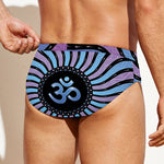 Psychedelic Om Print Men's Swim Briefs