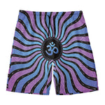 Psychedelic Om Print Men's Swim Trunks