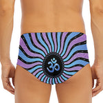 Psychedelic Om Print Men's Triangle Swim Briefs