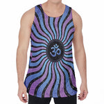 Psychedelic Om Print Men's Velvet Tank Top