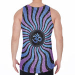 Psychedelic Om Print Men's Velvet Tank Top