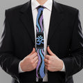 Psychedelic Om Print Necktie