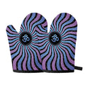 Psychedelic Om Print Oven Mitts