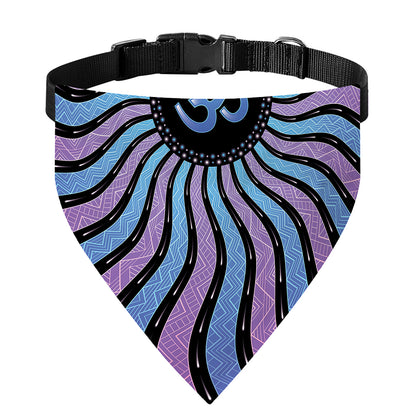 Psychedelic Om Print Over The Collar Dog Bandana