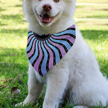 Psychedelic Om Print Over The Collar Dog Bandana