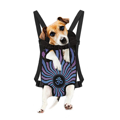 Psychedelic Om Print Pet Carrier Backpack
