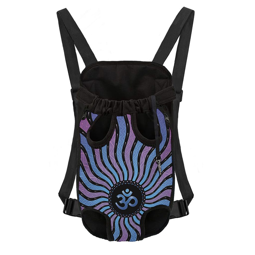 Psychedelic Om Print Pet Carrier Backpack