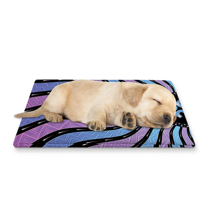 Psychedelic Om Print Pet Cooling Mat Cover