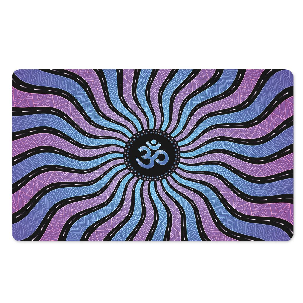 Psychedelic Om Print Polyester Doormat