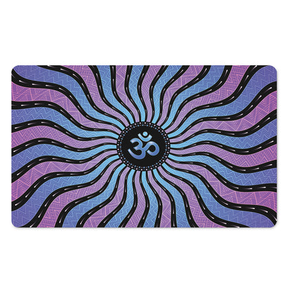 Psychedelic Om Print Polyester Doormat