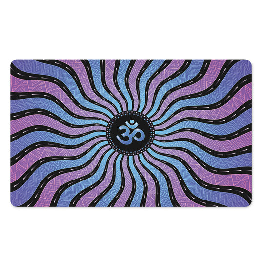 Psychedelic Om Print Polyester Doormat