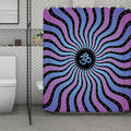 Psychedelic Om Print Polyester Shower Curtain