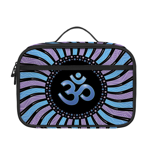 Psychedelic Om Print Portable Lunch Bag