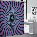 Psychedelic Om Print Premium Shower Curtain