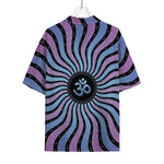 Psychedelic Om Print Rayon Hawaiian Shirt