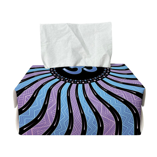 Psychedelic Om Print Rectangle Tissue Box Cover