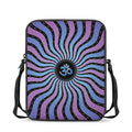 Psychedelic Om Print Rectangular Crossbody Bag