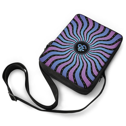 Psychedelic Om Print Rectangular Crossbody Bag