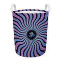 Psychedelic Om Print Round Laundry Basket